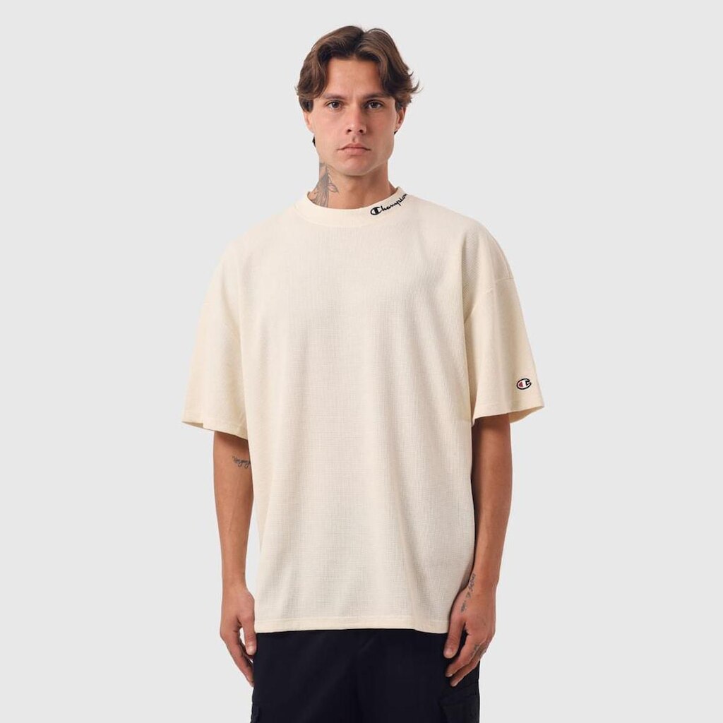 CAMISETA OVERSIZED CHAMPION LIFE PIQUET SCRIPT LOGO EMB
