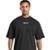 Camiseta Oversized de Algodão Masculina com Gola Redonda, Perfeita para Academia e Esportes - Preto