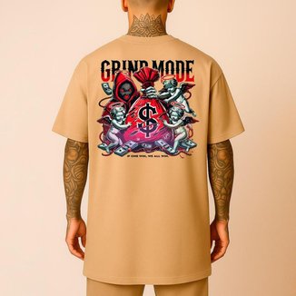 Camiseta Oversized Estampada Blusão Camisetão Street Masculina Grind-Mode