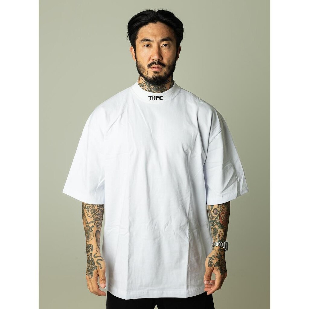 Camiseta Oversized Gola Alta Branca Dreams