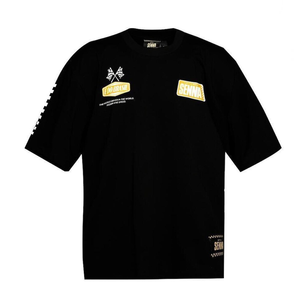 Camiseta Oversized Graphic Tee Checkered Flag Senna Oficial