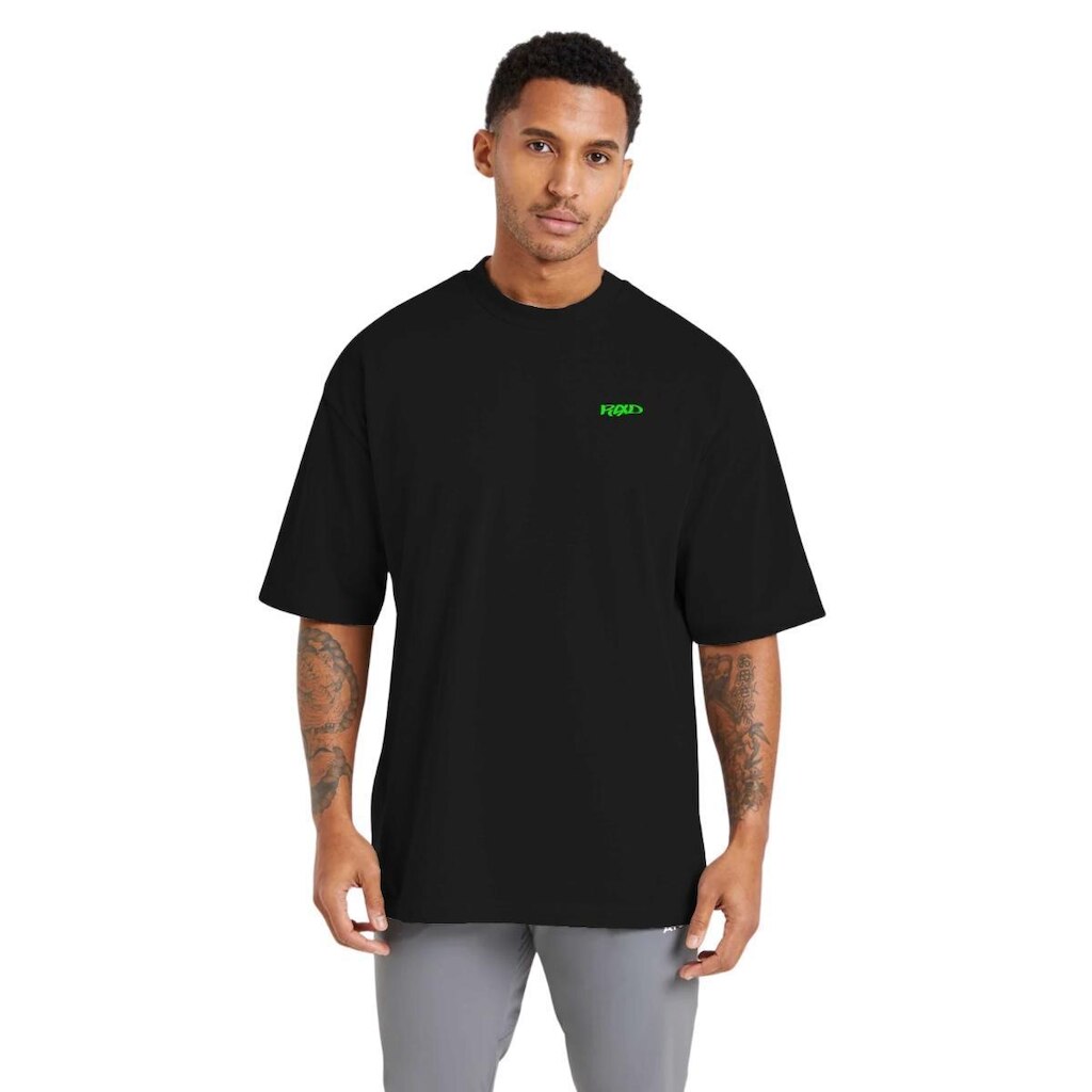 Camiseta Oversized Masculina Estampada em Algodão Respirável para Uso Diário