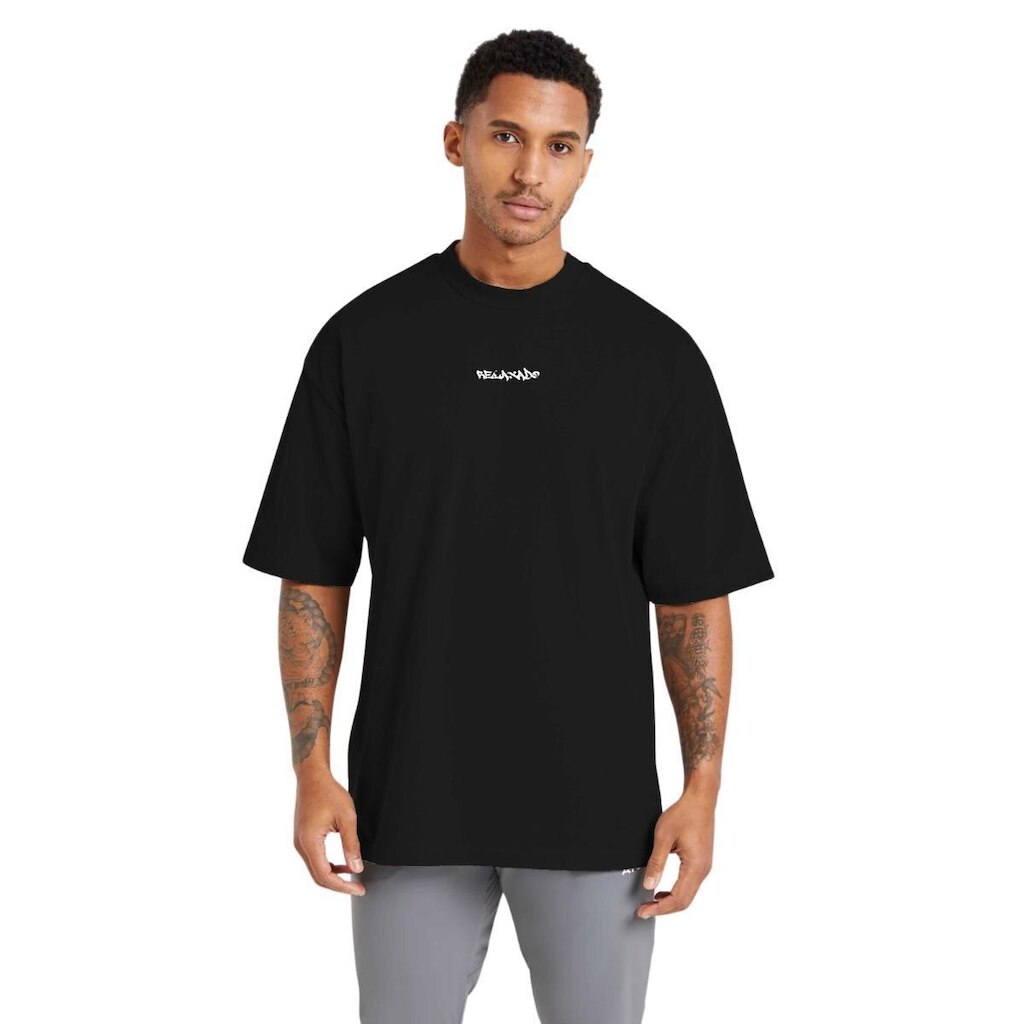 Camiseta Oversized Masculina Estampada em Algodão Respirável para Uso Diário