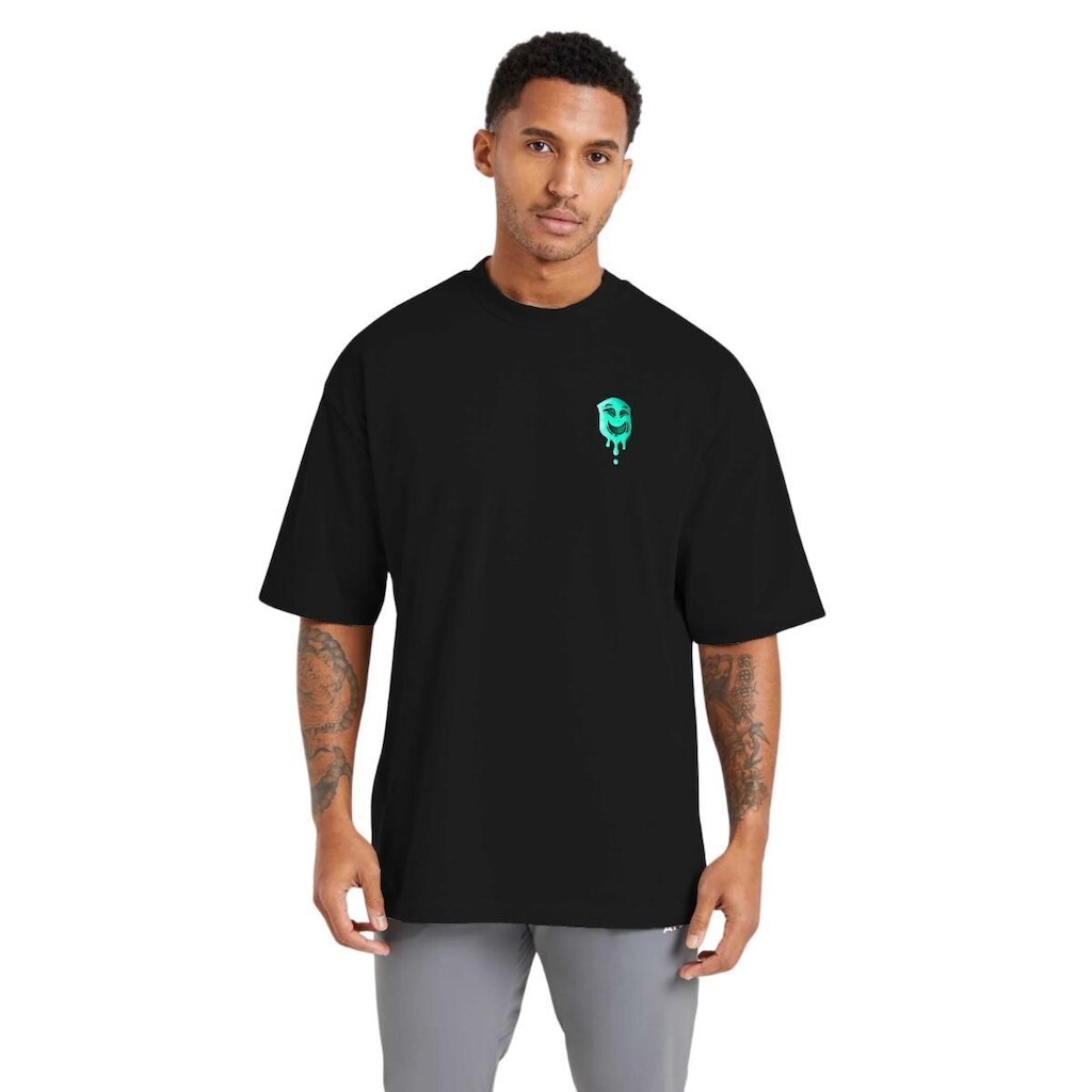 Camiseta Oversized Masculina Estampada em Algodão Respirável para Uso Diário