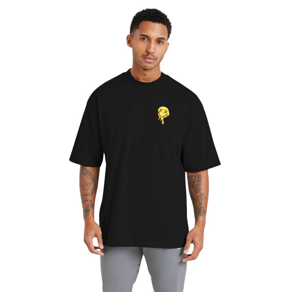 Camiseta Oversized Masculina Estampada em Algodão Respirável para Uso Diário