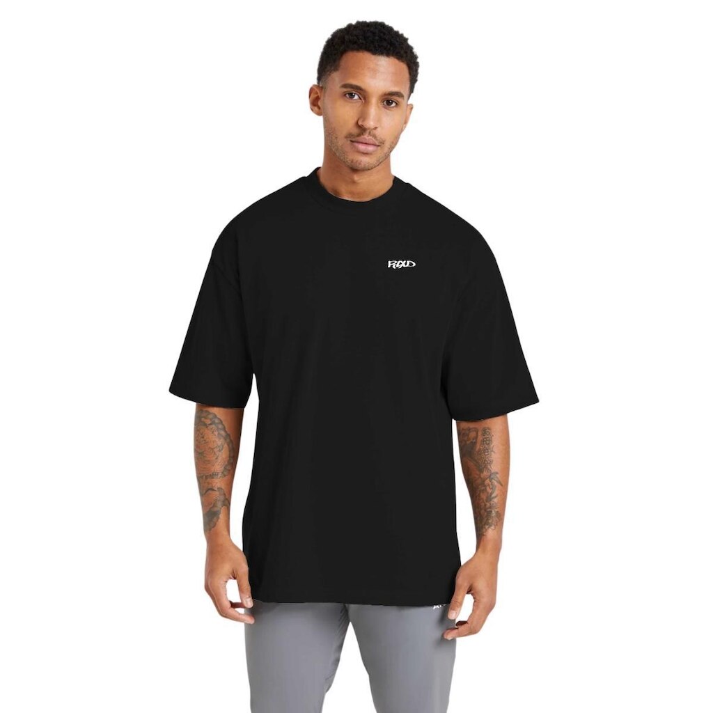 Camiseta Oversized Masculina Estampada em Algodão Respirável para Uso Diário