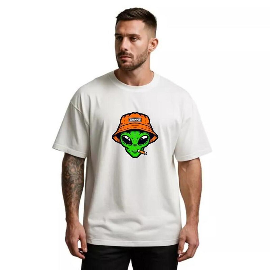 Camiseta Oversized Masculina ET SwagHouse Premium de Algodão