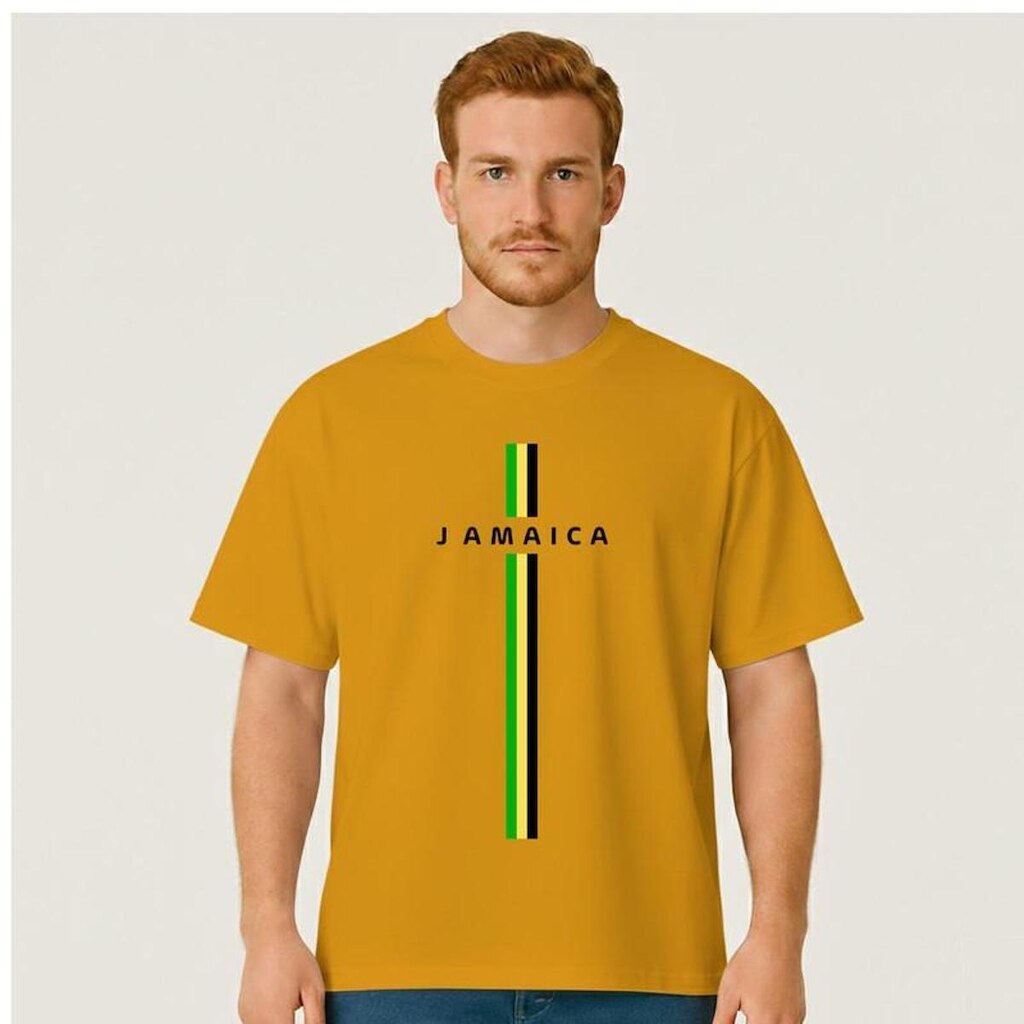 Camiseta Oversized Masculina Jamaica Exclusiva Algodão Premium