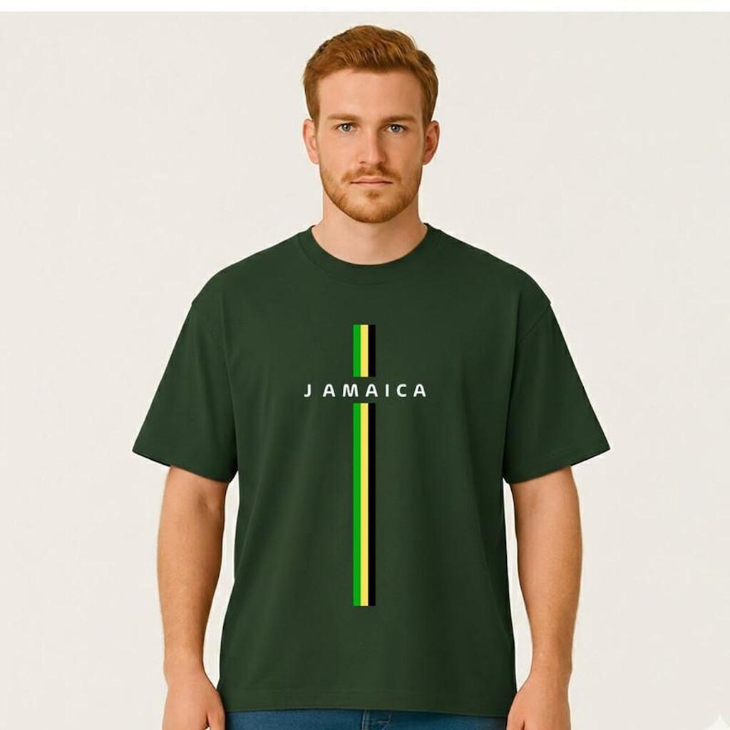 Camiseta Oversized Masculina Jamaica Exclusiva Algodão Premium