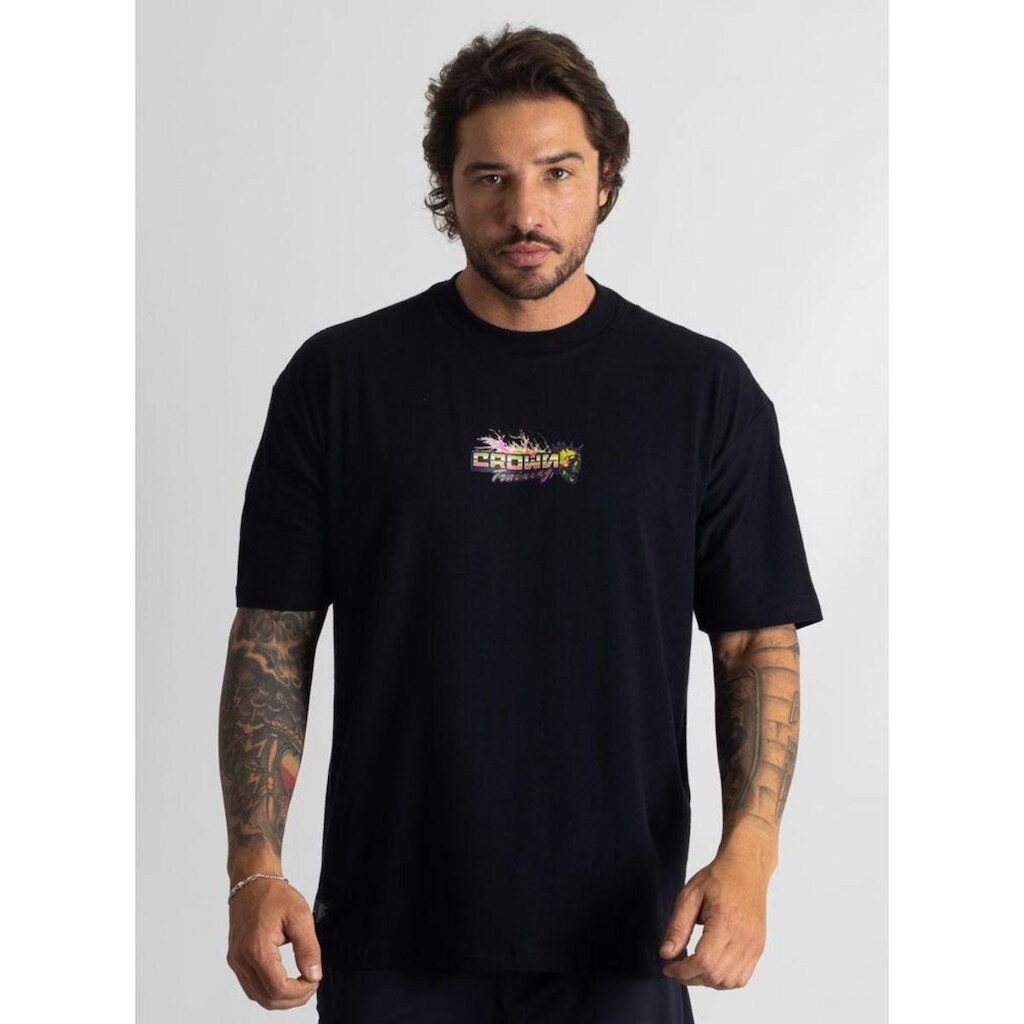 Camiseta Oversized Punk Preta