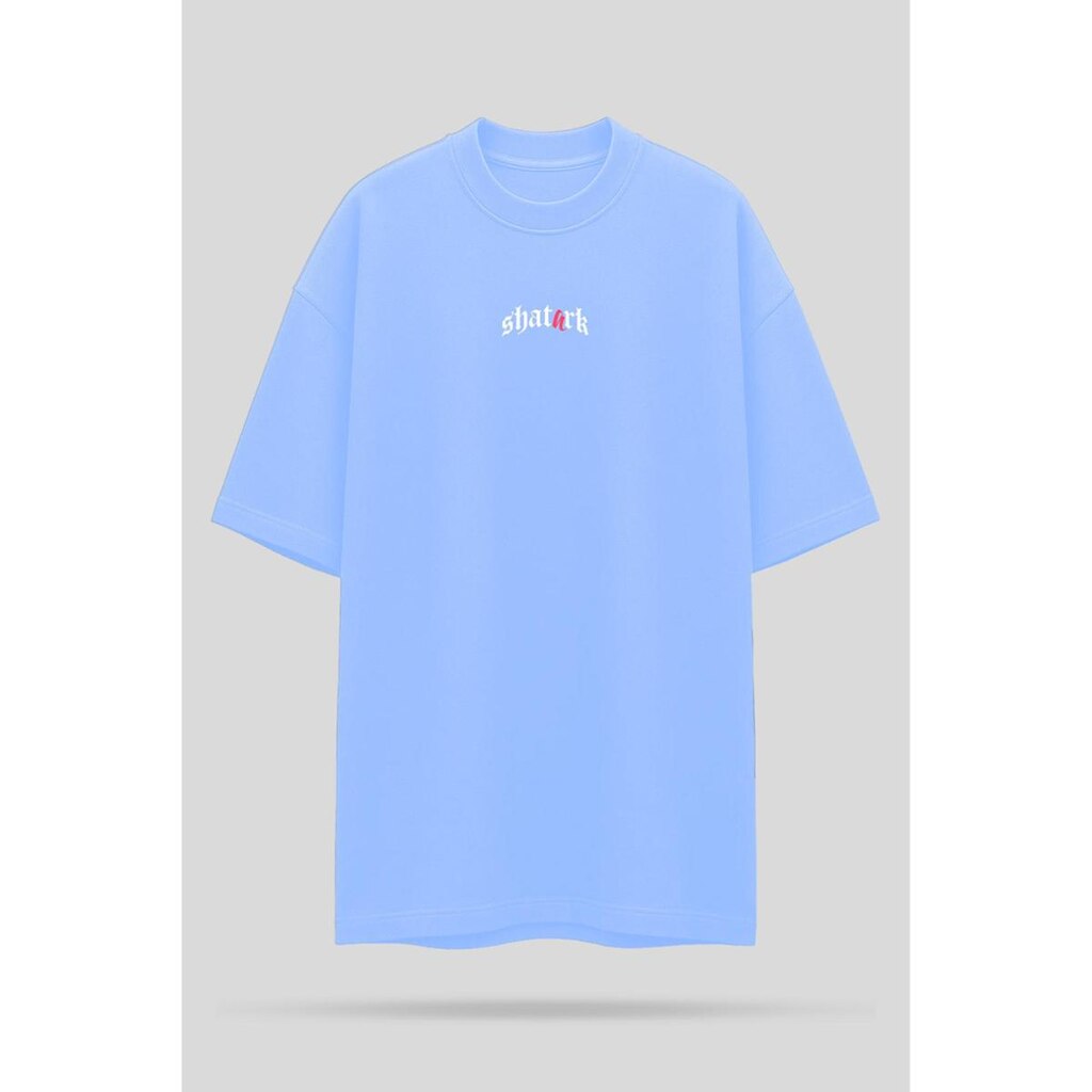 Camiseta Oversized Shatark Arrogance - Azul Claro