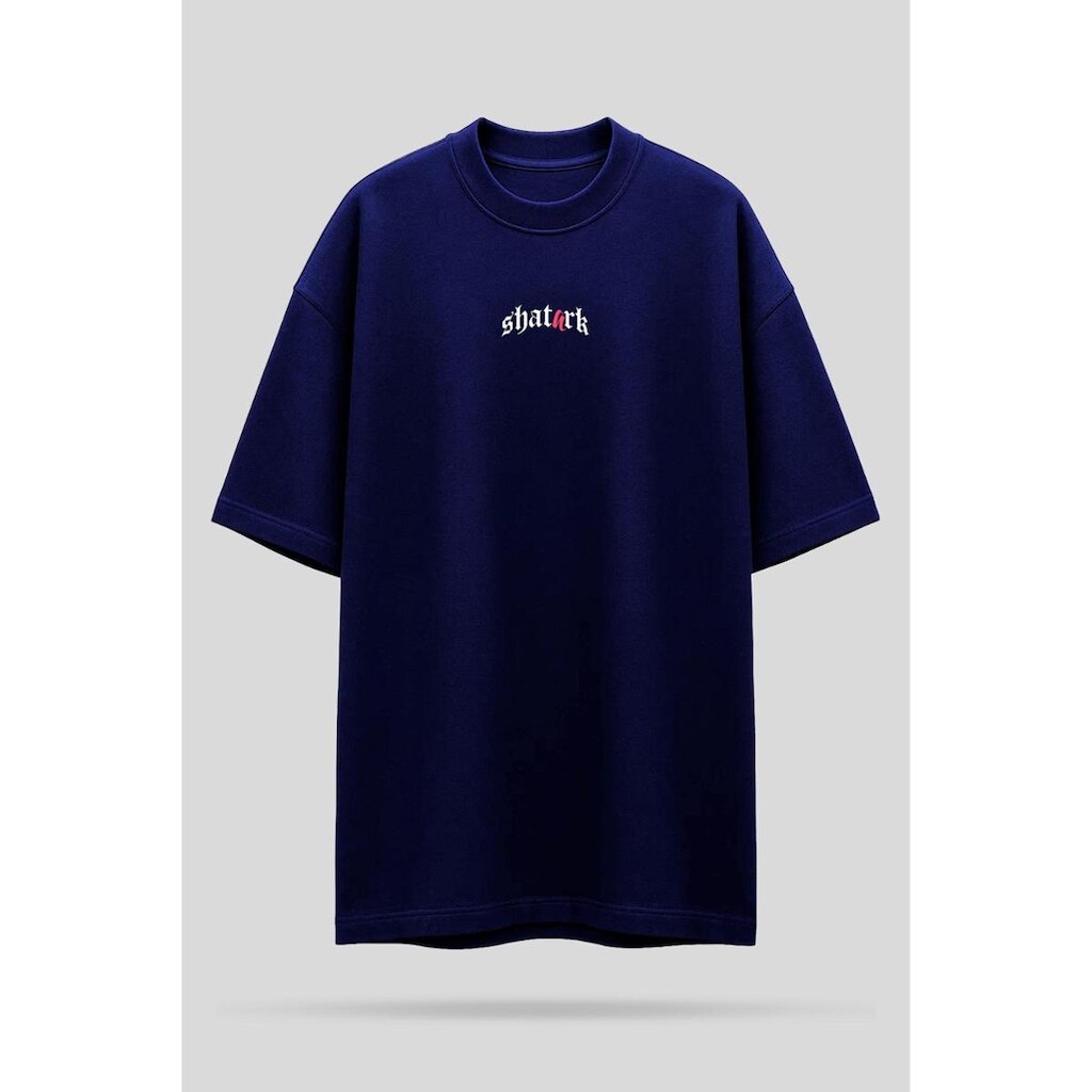 Camiseta Oversized Shatark Arrogance - Azul Marinho