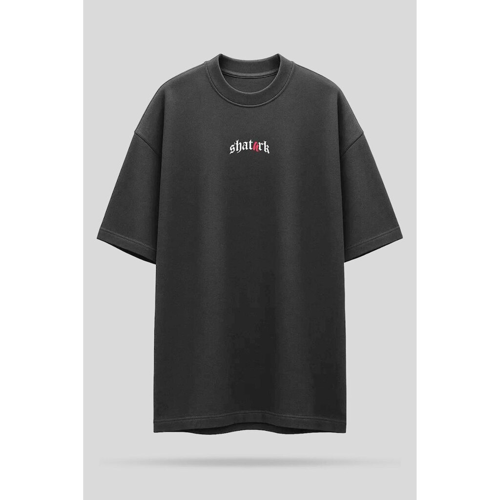 Camiseta Oversized Shatark Arrogance - Chumbo