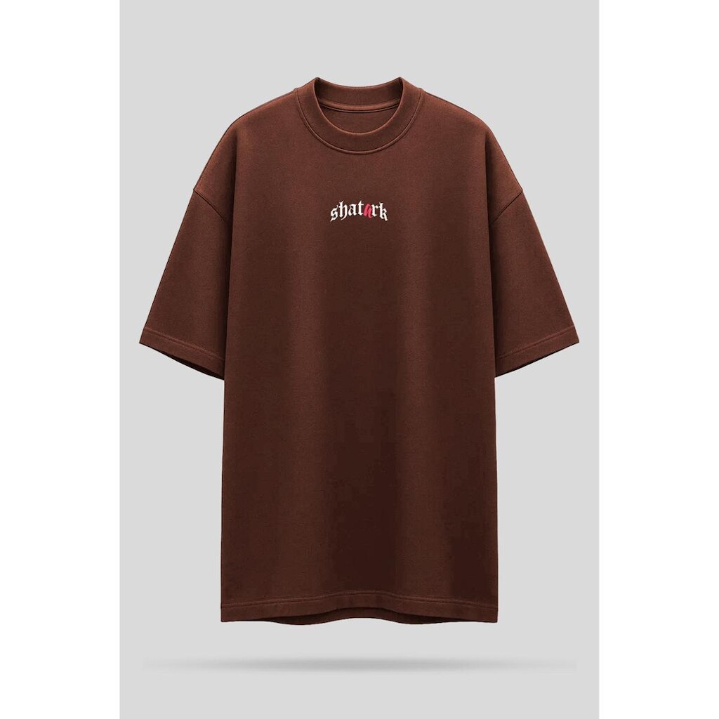 Camiseta Oversized Shatark Arrogance - Marrom