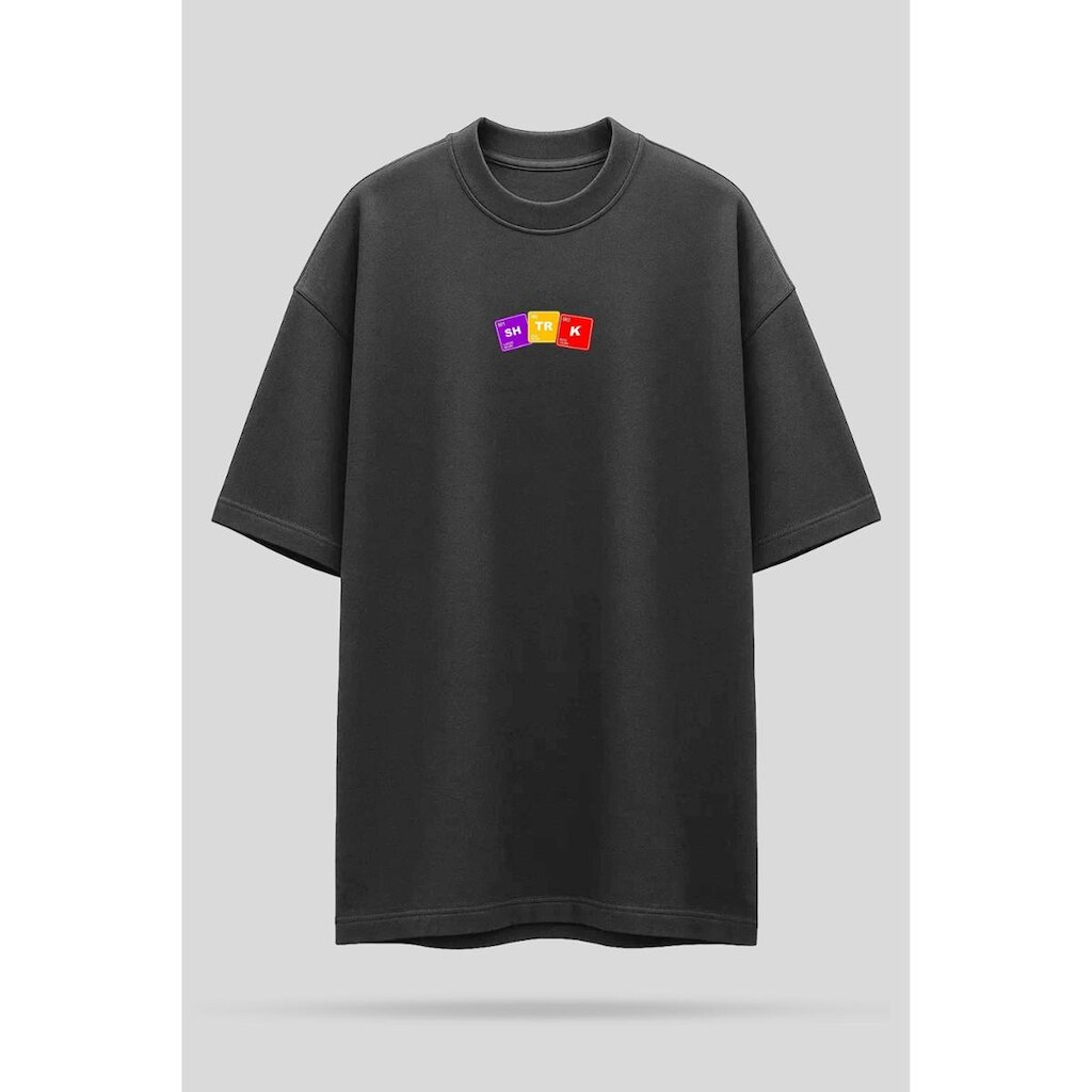 Camiseta Oversized Shatark Cientista - Chumbo
