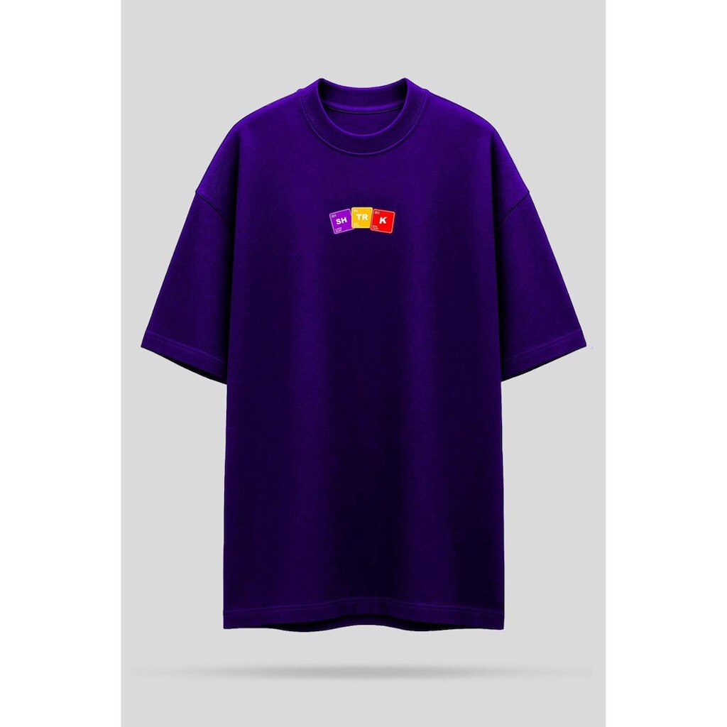 Camiseta Oversized Shatark Cientista - Roxo