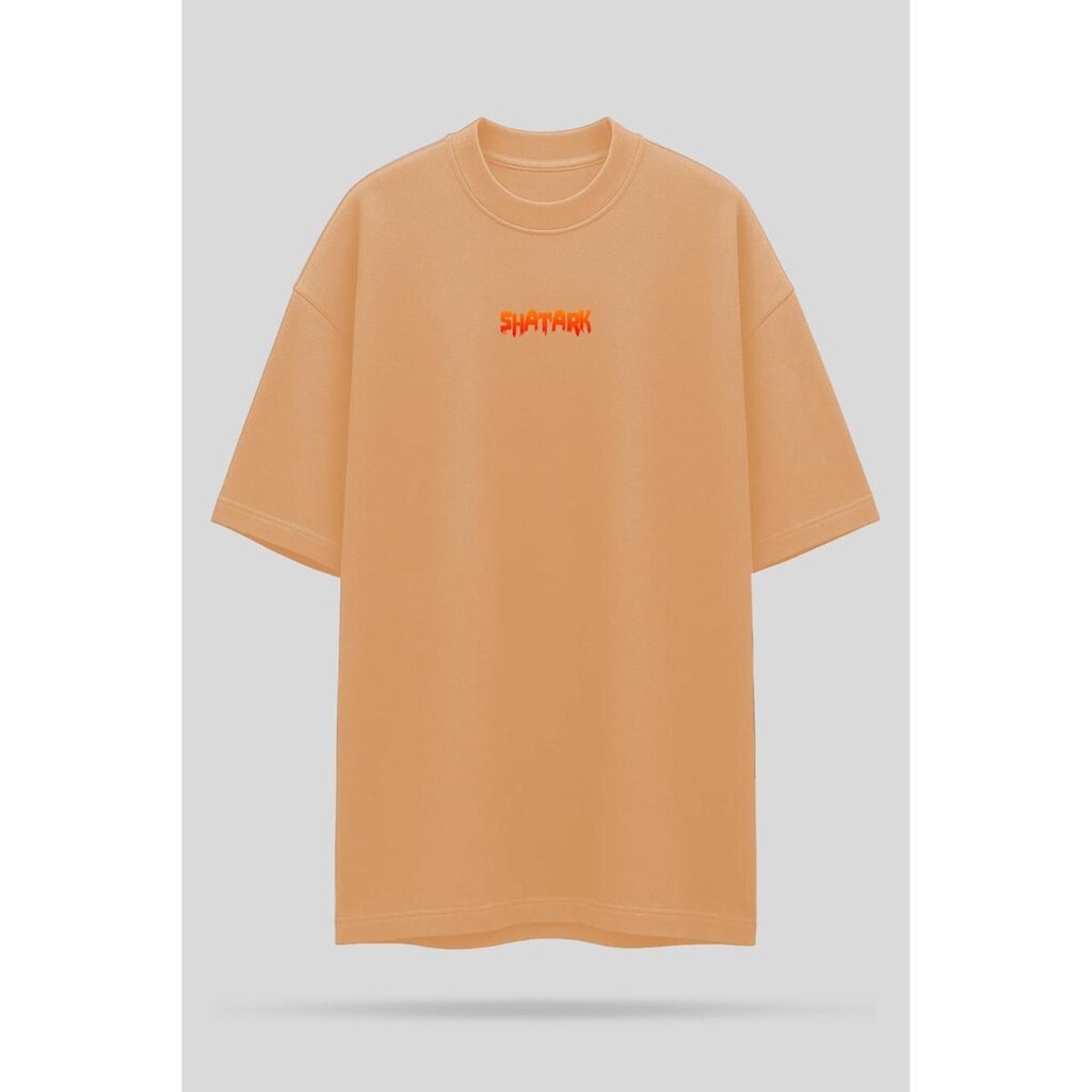 Camiseta Oversized Shatark Gato - Areia