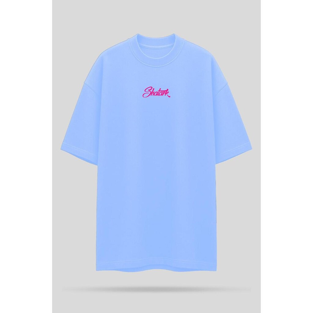 Camiseta Oversized Shatark Monalisa - Azul Claro