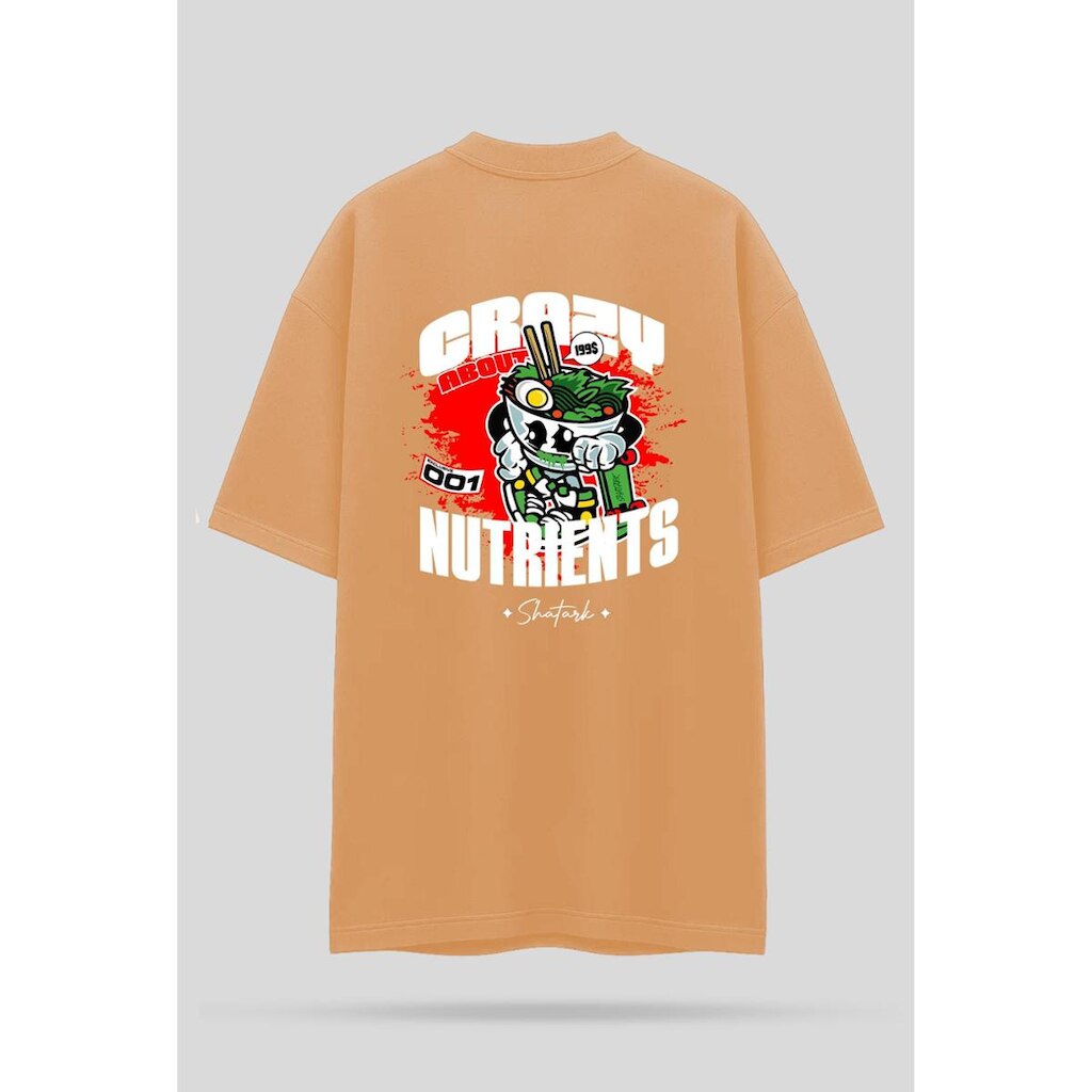 Camiseta Oversized Shatark Nutrients - Areia