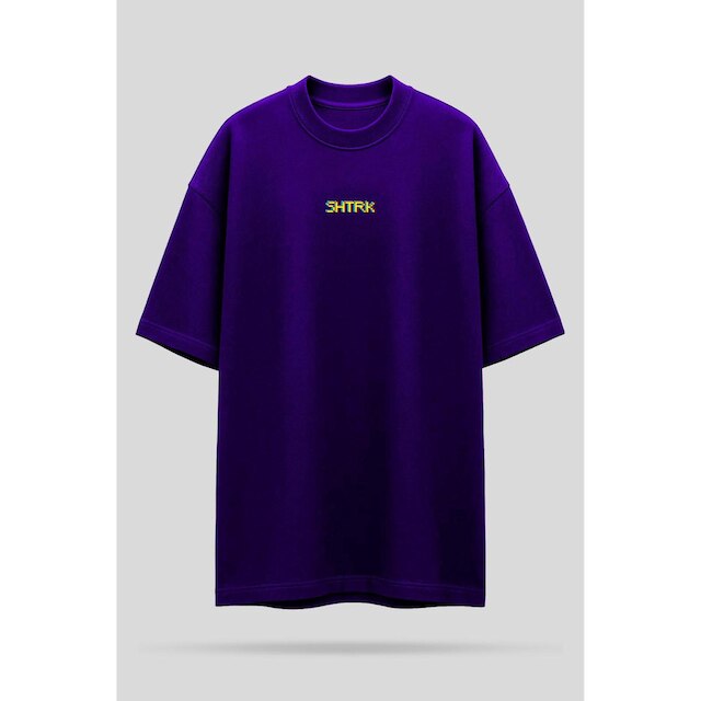 Camiseta Oversized Shatark Pac Man - Roxo - Roxo | Netshoes