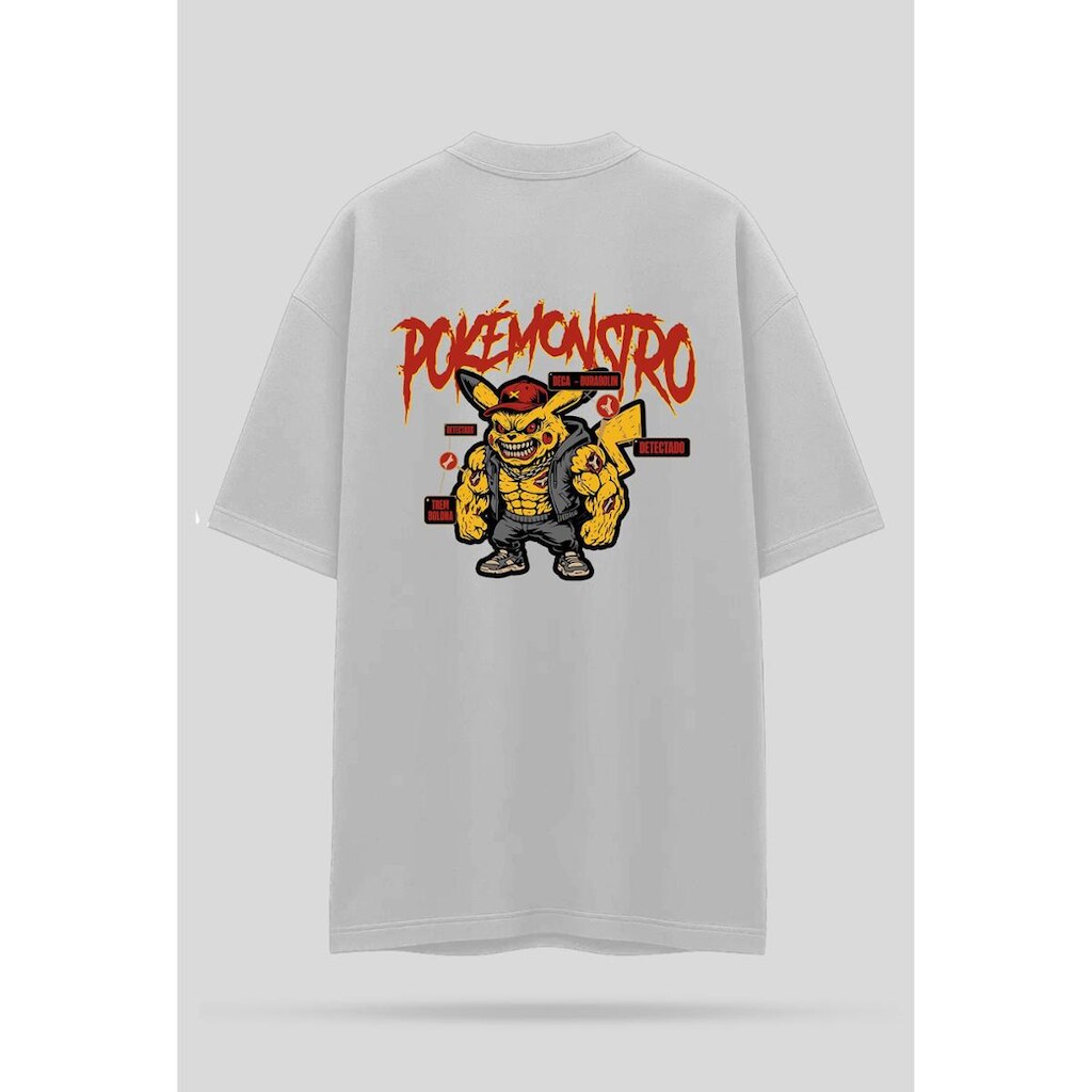 Camiseta Oversized Shatark Pokémon - Branco