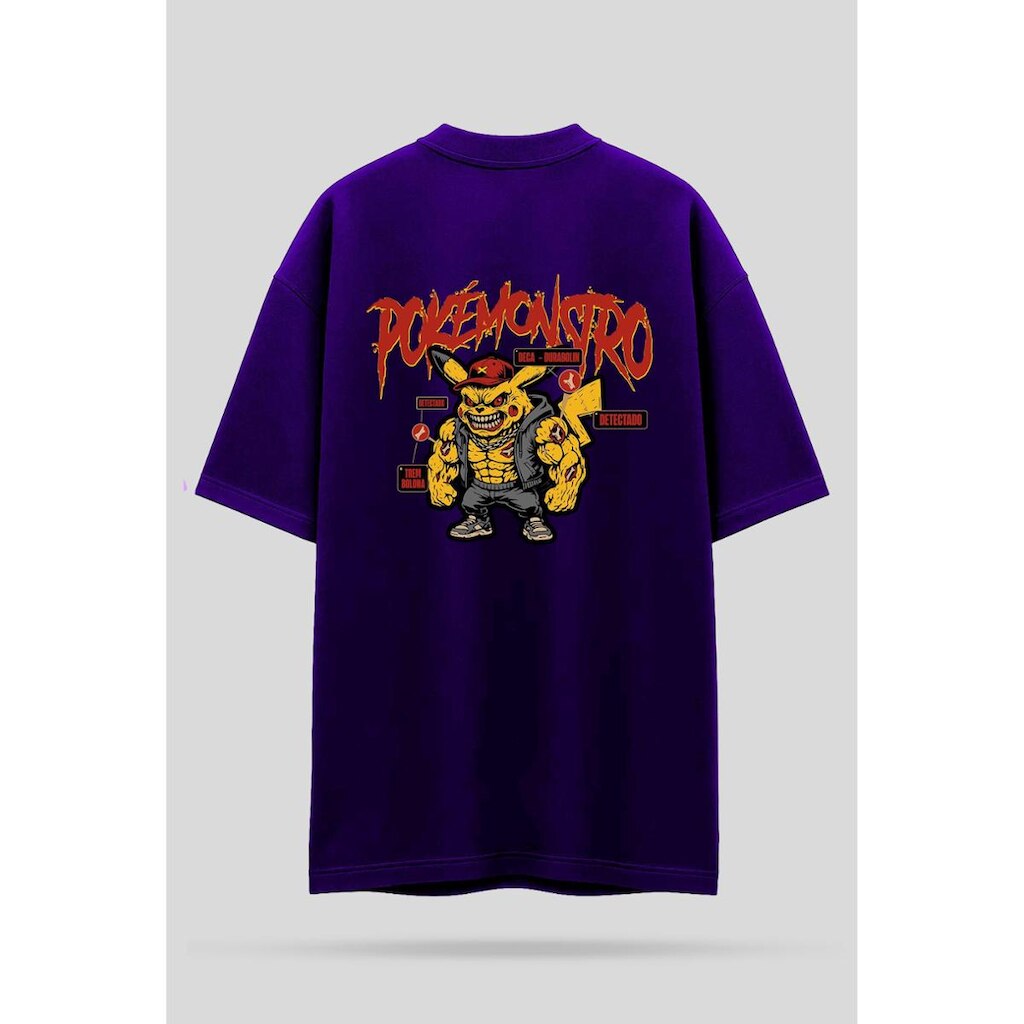Camiseta Oversized Shatark Pokémon - Roxo
