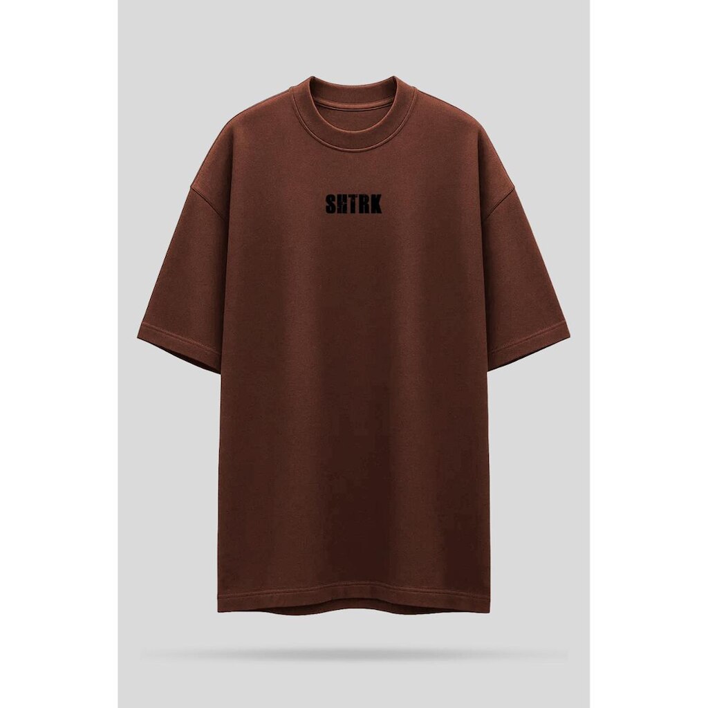 Camiseta Oversized Shatark The Walking Dead - Marrom