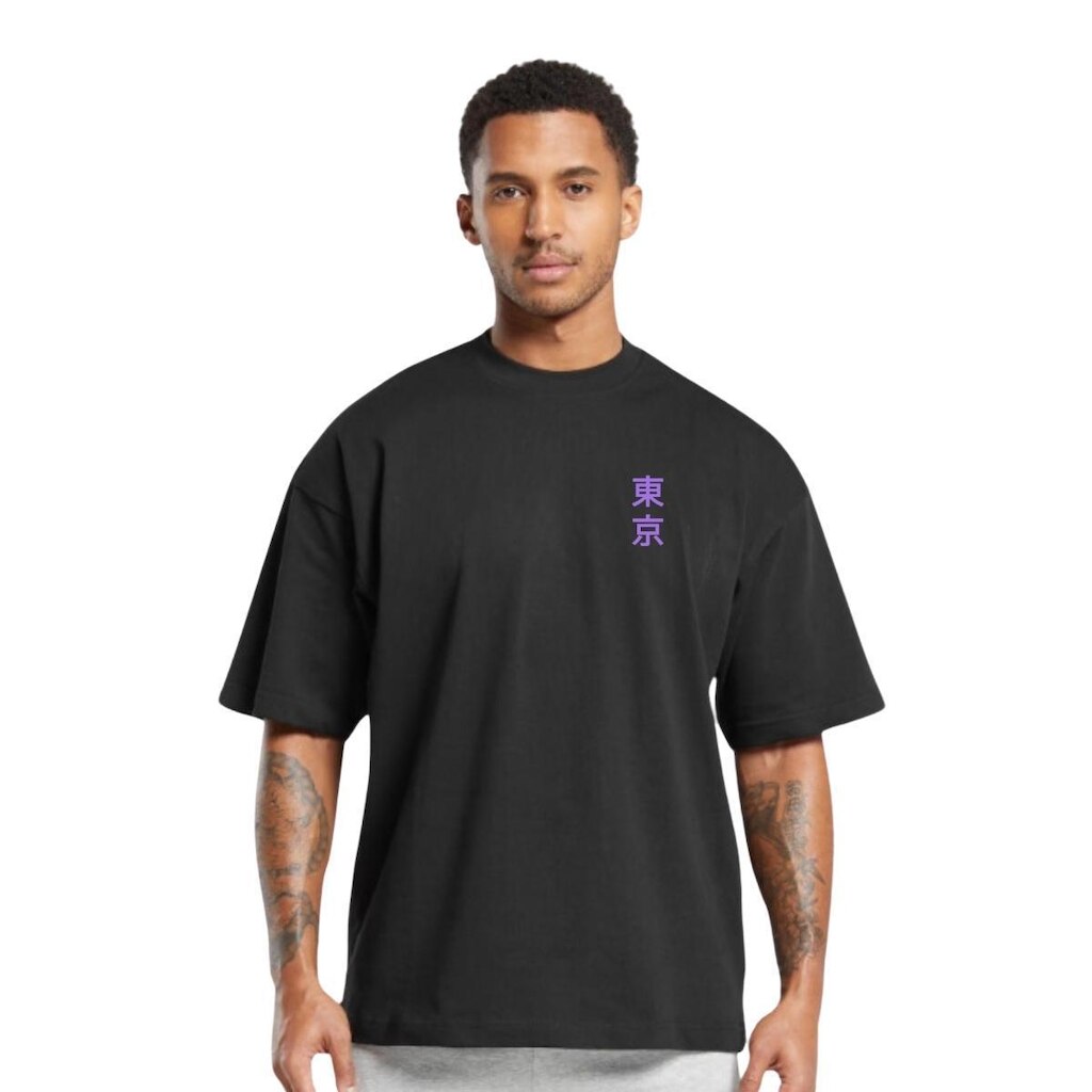 Camiseta Oversized Streetwear De Algodão Masculina Dragão
