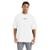 Camiseta Oversized Streetwear de Algodão Masculina Ideal para Academia e Esportes Branca - Branco+Lilás