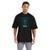 Camiseta Oversized Streetwear de Algodão Masculina Ideal para Academia e Esportes Preta - Preto+Cinza