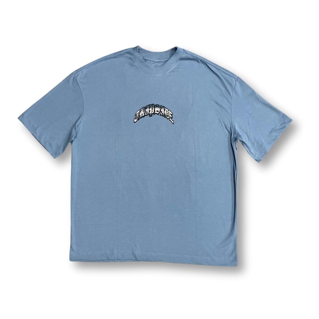 Camiseta Oversized Trip Side Anjo Capuz Azul