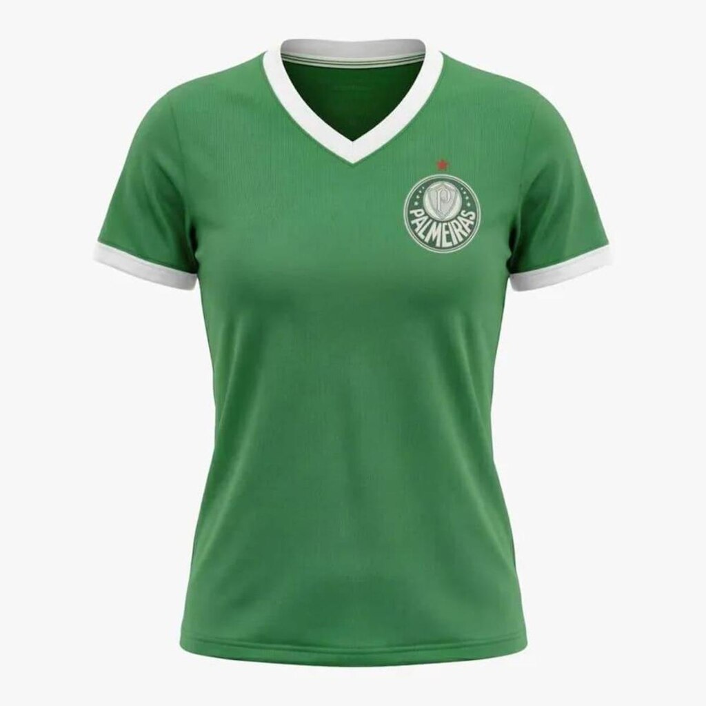 Camiseta Palmeiras Betel Line Feminina Verde/Branco
