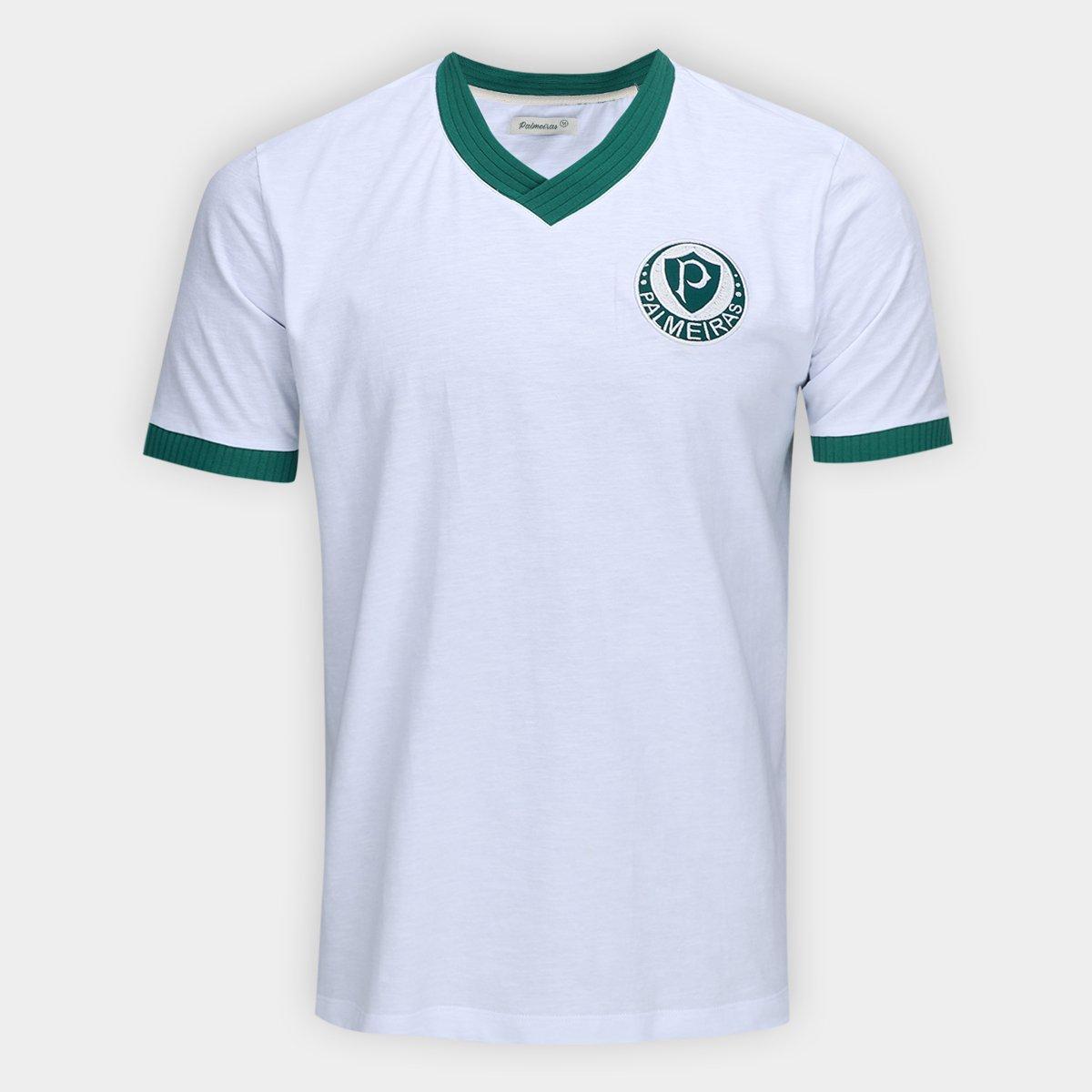 Camiseta Palmeiras Flame Retrô 1959 Masculina - Branco