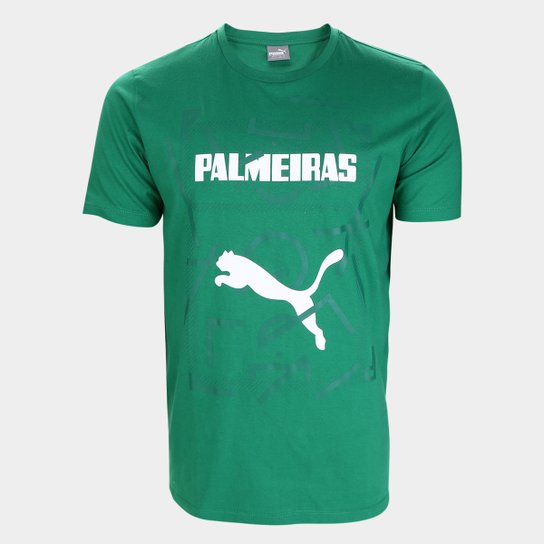 Camiseta Palmeiras Graphic Puma Masculina - Verde+Branco