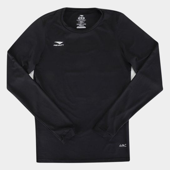Camiseta Penalty Skin Manga Longa Unissex - Preto Menor preço em Camiseta Penalty Skin Manga Longa Unissex - Preto