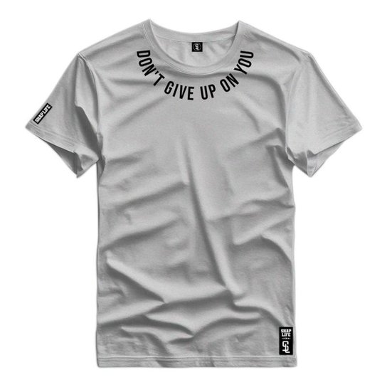 Camiseta Personalizada Estampada T-Shirt - 3238 - Cinza Menor preço em Camiseta Personalizada Estampada T-Shirt - 3238 - Cinza