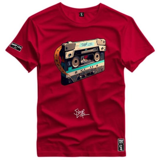 Camiseta Personalizada T-Shirt Shap Life - 2320 - Bordô Menor preço em Camiseta Personalizada T-Shirt Shap Life - 2320 - Bordô