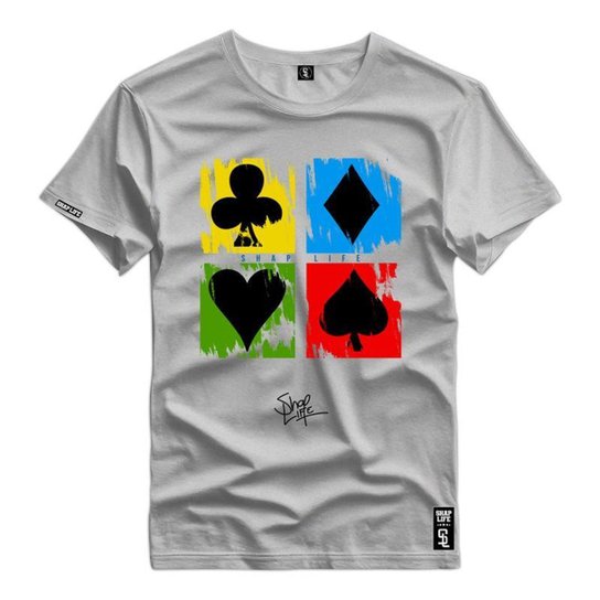 Camiseta Personalizada T-Shirt Shap Life - 2658 - Cinza Menor preço em Camiseta Personalizada T-Shirt Shap Life - 2658 - Cinza