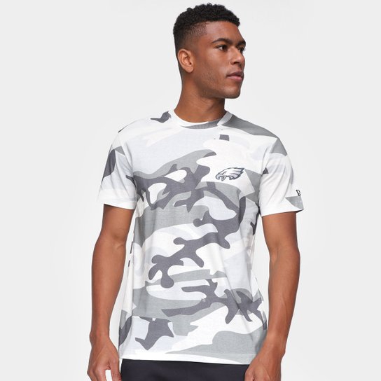 Camiseta Philadelphia Eagles New Era Military Total Camo Masculina - Mescla Menor preço em Camiseta Philadelphia Eagles New Era Military Total Camo Masculina - Mescla