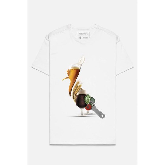 Camiseta Pica-Pau Reserva Masculina - Branco