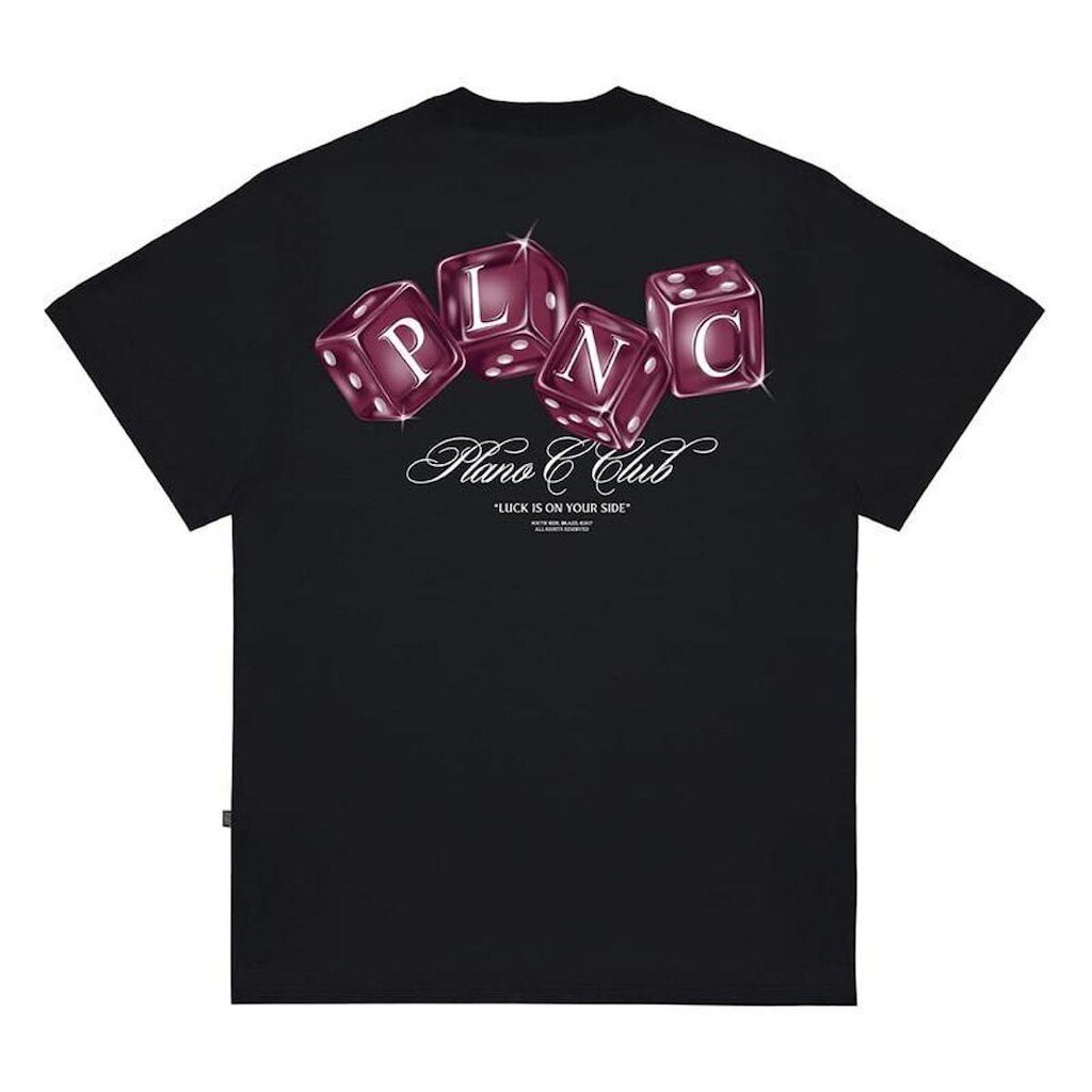 Camiseta Plano C Dice Rollers Cotton 26/1 Preto
