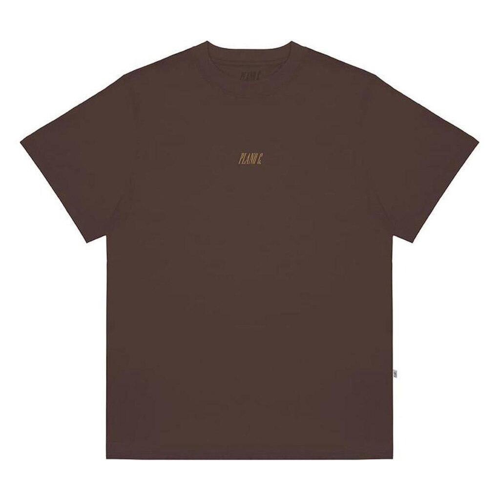 Camiseta Plano C Logo Bordado Marrom