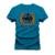 Camiseta Plus Size Estampada Algodão Confortável T-Shirt Medalha - Azul