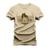 Camiseta Plus Size Estampada Unissex Algodão Confortável Turn - Bege