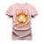 Camiseta Plus Size Estampada Unissex Algodão Confortável XVTYC - Rosa