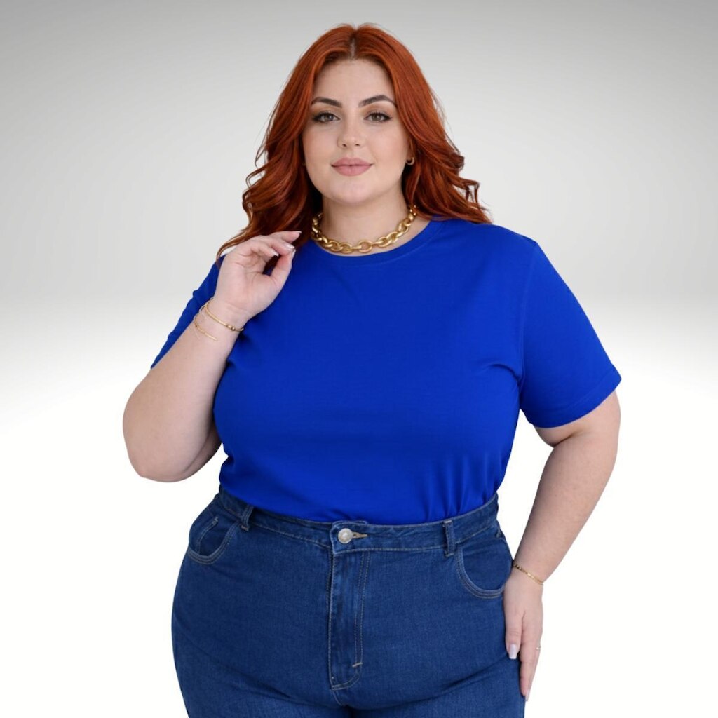 Camiseta Plus Size Feminina Algodão Estilosa Moderna