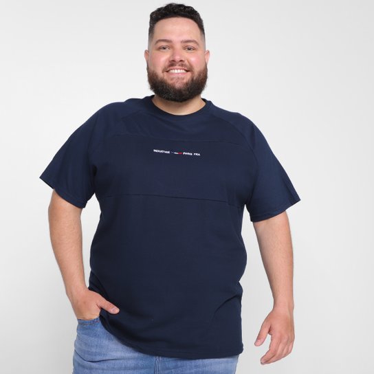 Camiseta Plus Size Industrie Masculina - Azul Petróleo Menor preço em Camiseta Plus Size Industrie Masculina - Azul Petróleo