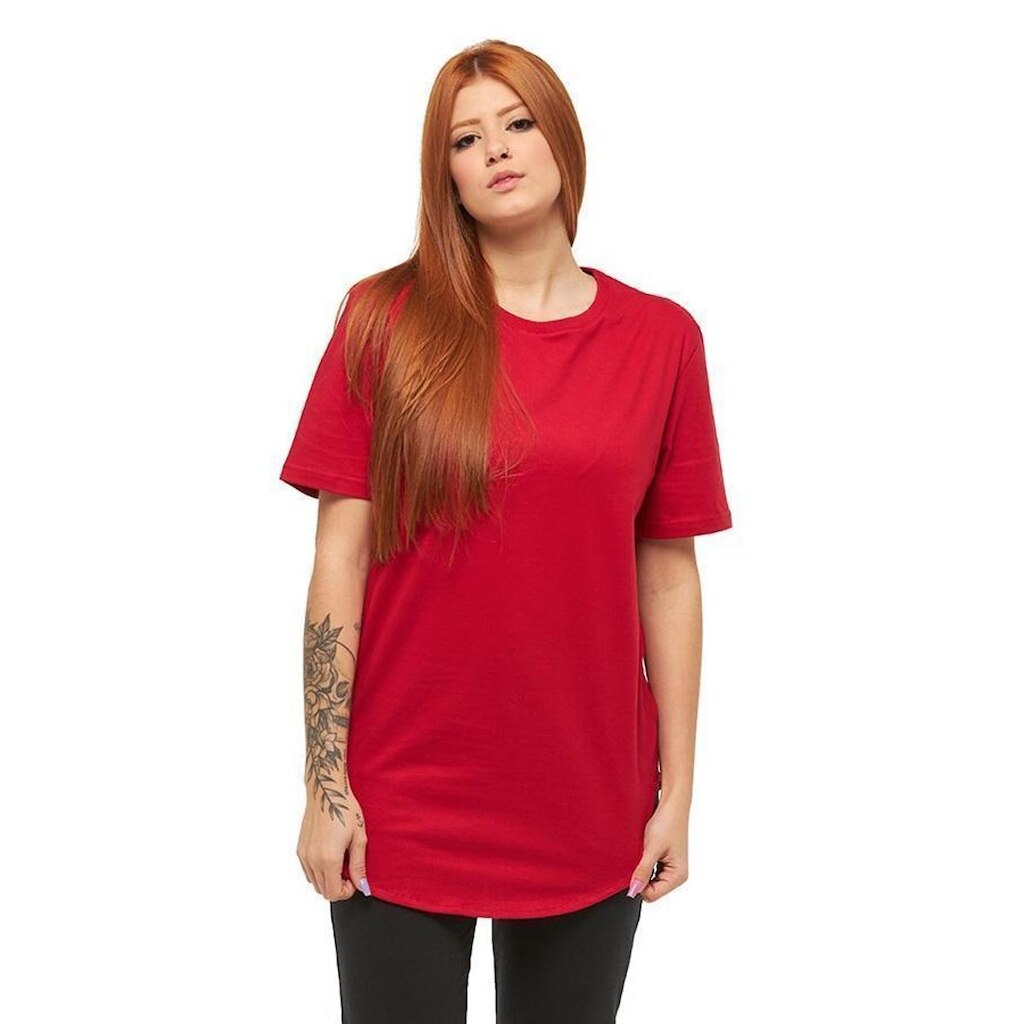 Camiseta Plus Size Longline Feminina Oversized Manga Curta-BRANCO-G4