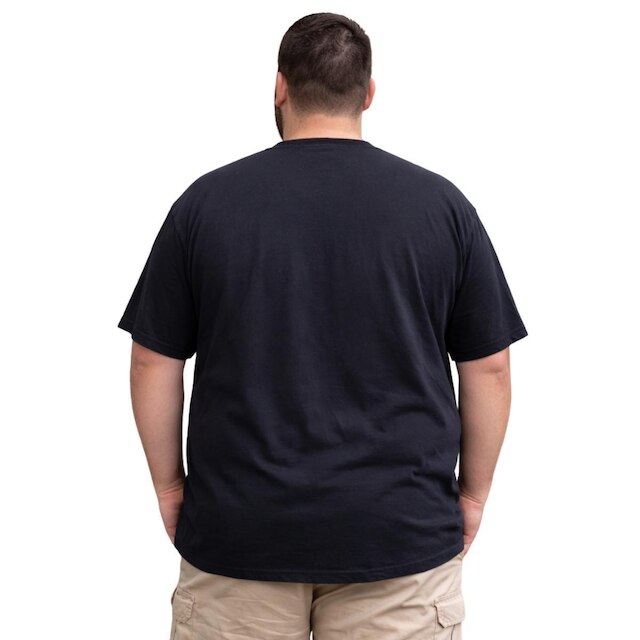Camiseta Plus Size Masculina Gola Redonda Algodão Estampado