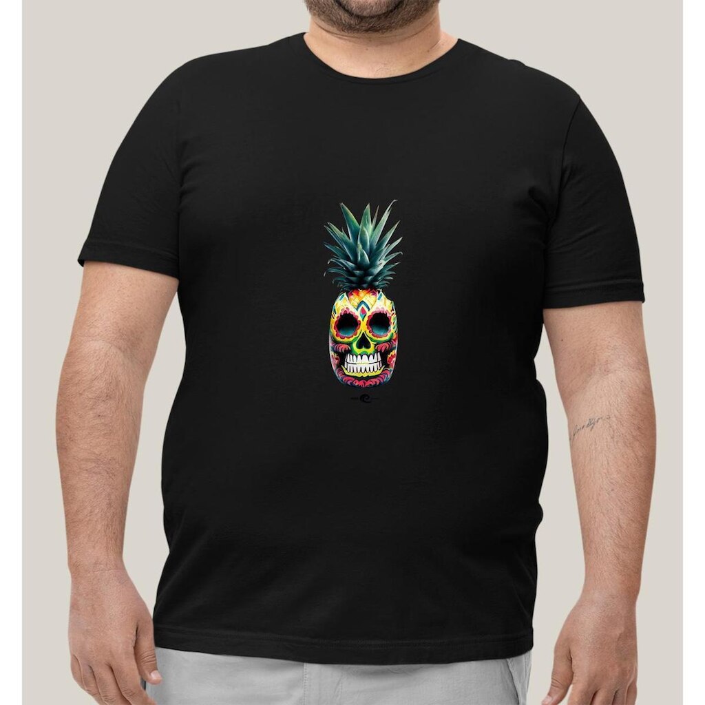 Camiseta Plus Size Masculino Algodão Prime WSS Mexican Skullpine